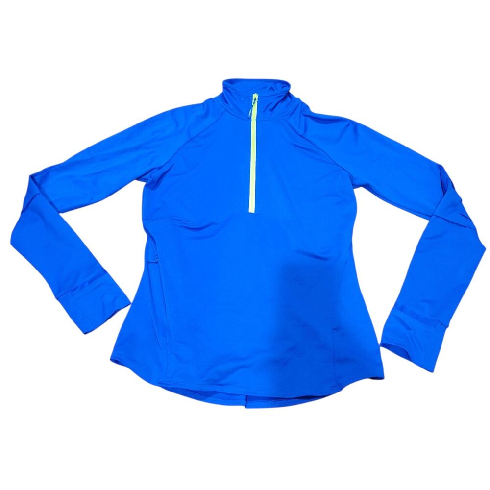Athleta Blue Half Zip Running Top XS Long Sleeve Activewear